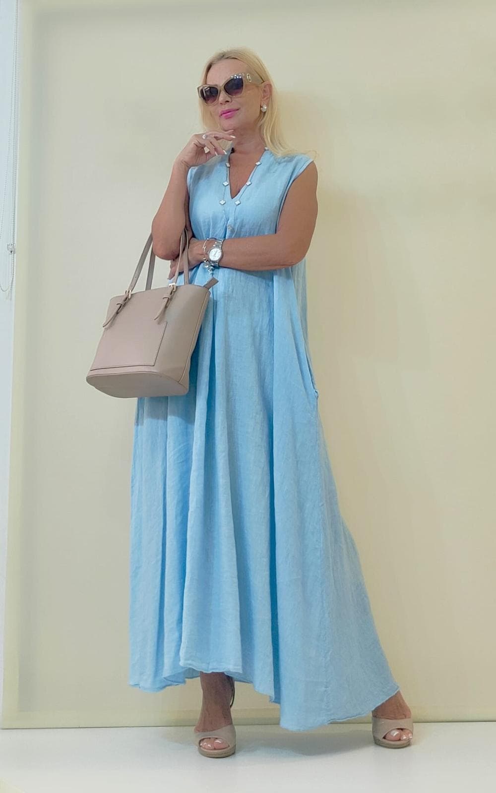 Noutati - Rochie Maxi Azur In