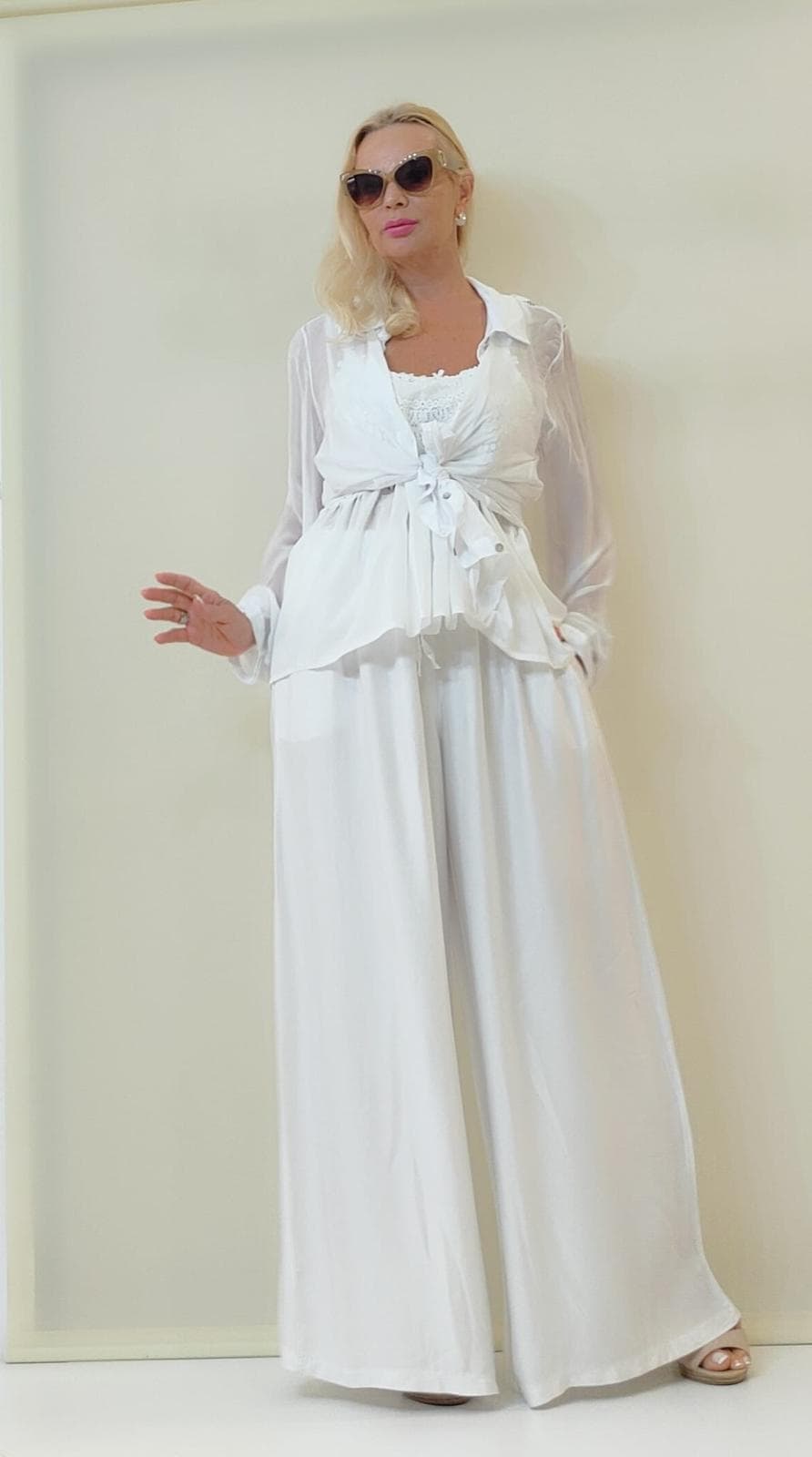 Rochie alba inflorata - matase masuri S,M,L